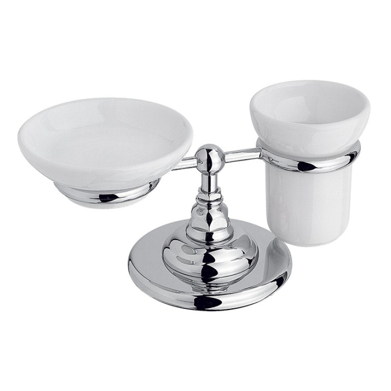 Nicolazzi Accessori Classica Держатель мыльницы и стакана настольный (без керамики), цвет: хром