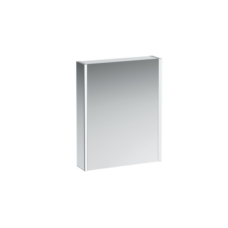 LAUFEN FRAME 25 шкаф зеркал 600x150x750 мм,  1 дв. с зерк с 2 сторон, петли справа, сенс. выкл., 2 розетки, 2 верт. эл., LED-подсветки (Цена со скл!)