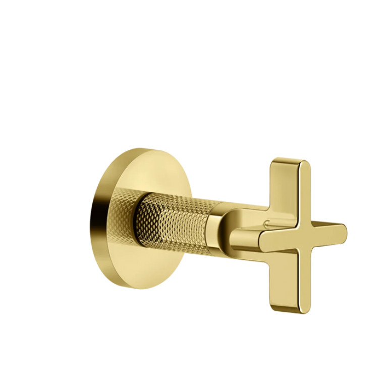 GESSI INCISO Запорный кран для термостатического смесителя высокой производительности, резьба 3/4(внешняя часть), цвет: золото