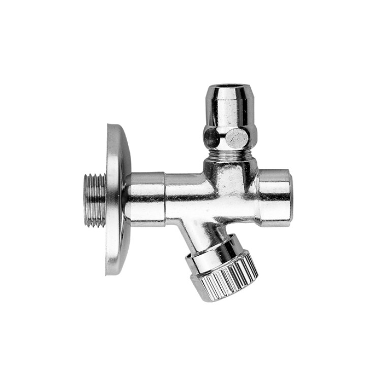 Gattoni Accessori Угловой вентиль с фильтром 1/2x3/8 без цанговых гаек, цвет хром