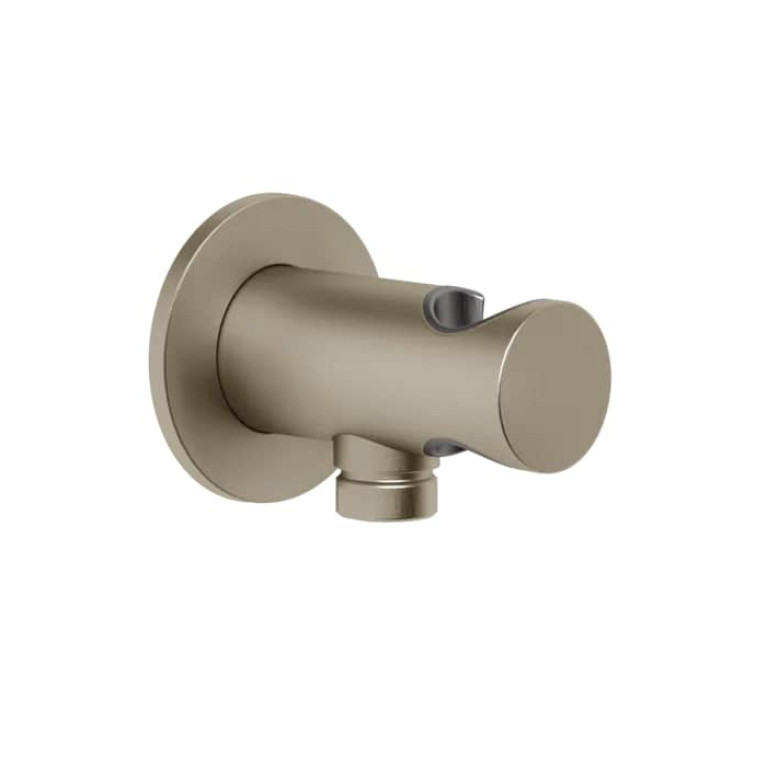 Gessi Ingranaggio Держатель для душевой лейки с выводом воды, цвет:Finox Brushed Nickel