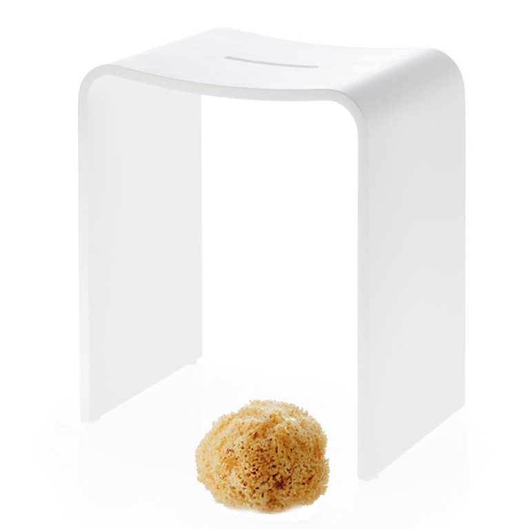 Decor Walther Stone Stool Душевая табуретка 46x40x28см, цвет: белый