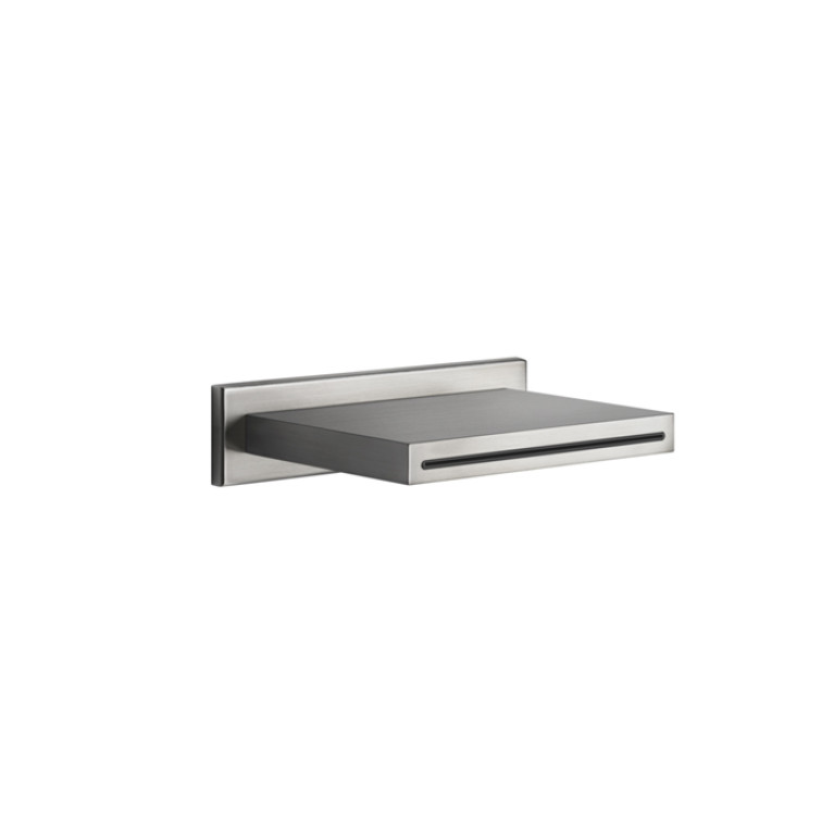 Gessi Rettangolo Каскадный излив для душа настенный, для монтажа с удаленным управлением (не входит в комплект), цвет: шлифованная сталь