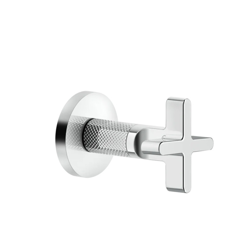 GESSI INCISO Запорный кран для термостатического смесителя высокой производительности, резьба 3/4(внешняя часть), цвет: хром