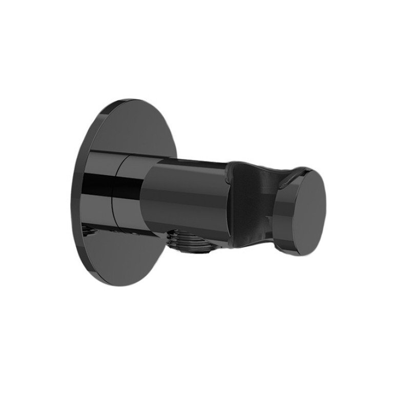 ALMAR Вывод из стены с держателем для душевой лейки, цвет Black Matt
