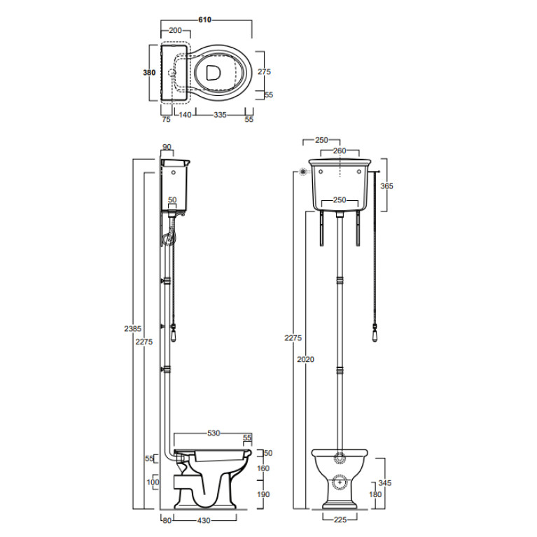 SIMAS Lante Кронштейны для высокого бачка LA06 (2шт.), латунь, цвет белый