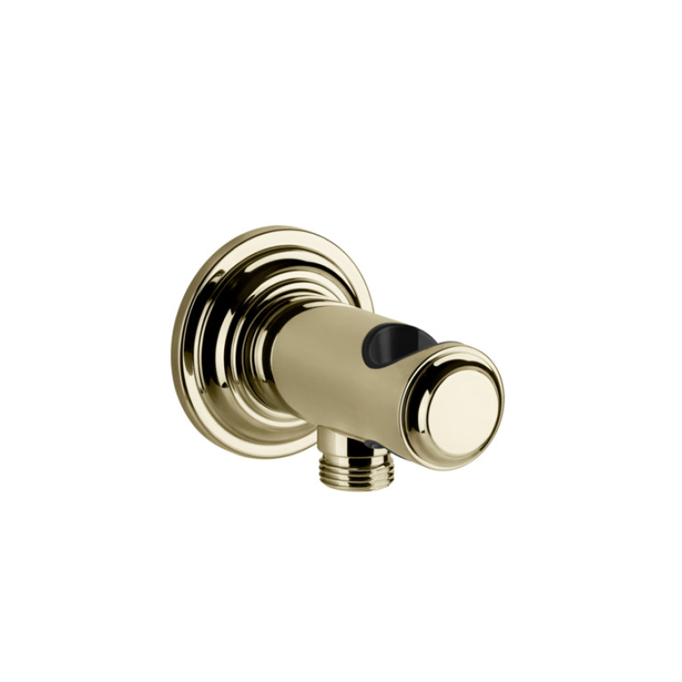 GESSI VENTI20 Подвод воды с держателем ручного душа, цвет Brass PVD