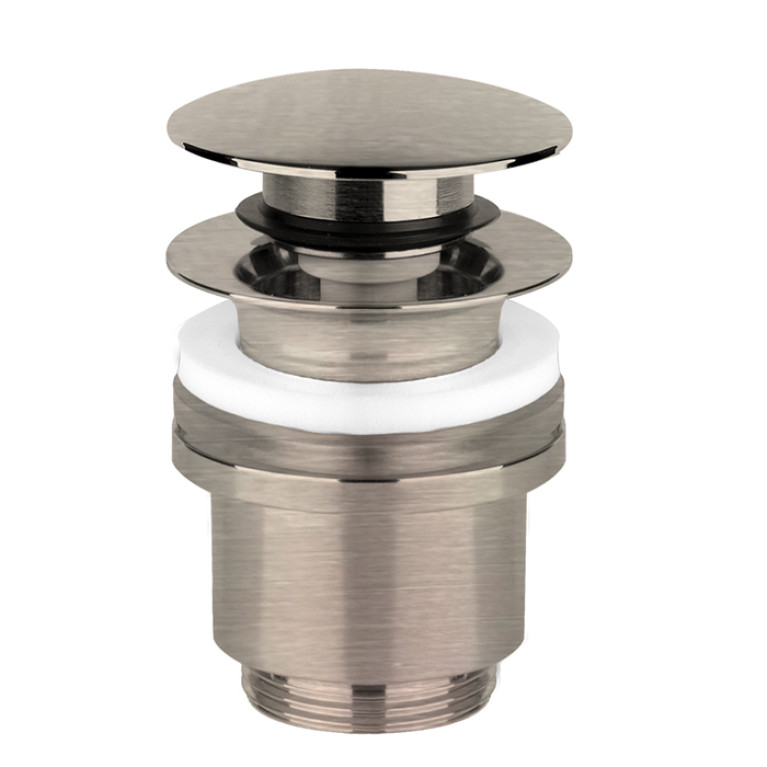 Gessi Донный клапан для раковины StopGo на 1 1/4, без слива-перелива, цвет Finox Brushed Nickel