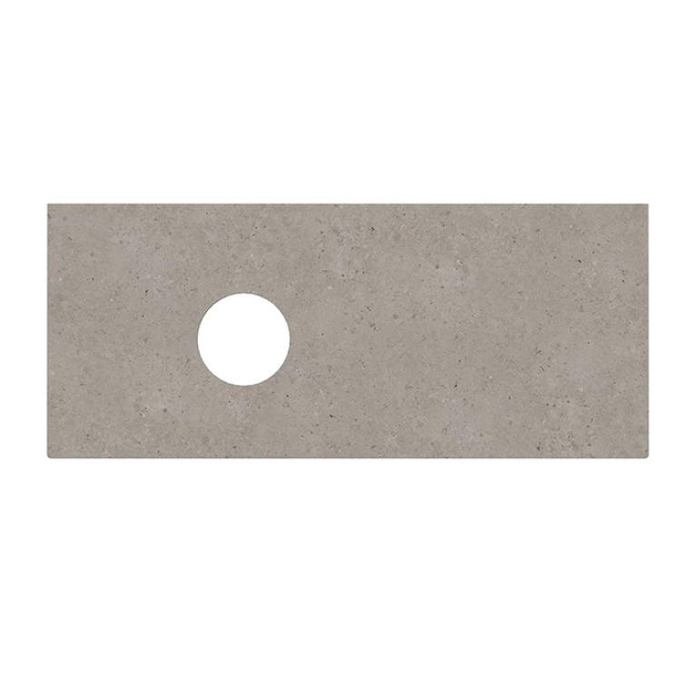 Kerama Marazzi MAGICA Столешница из керамогранита для накладных раковин Риккарди 120 см, серый матовый (без отв.)