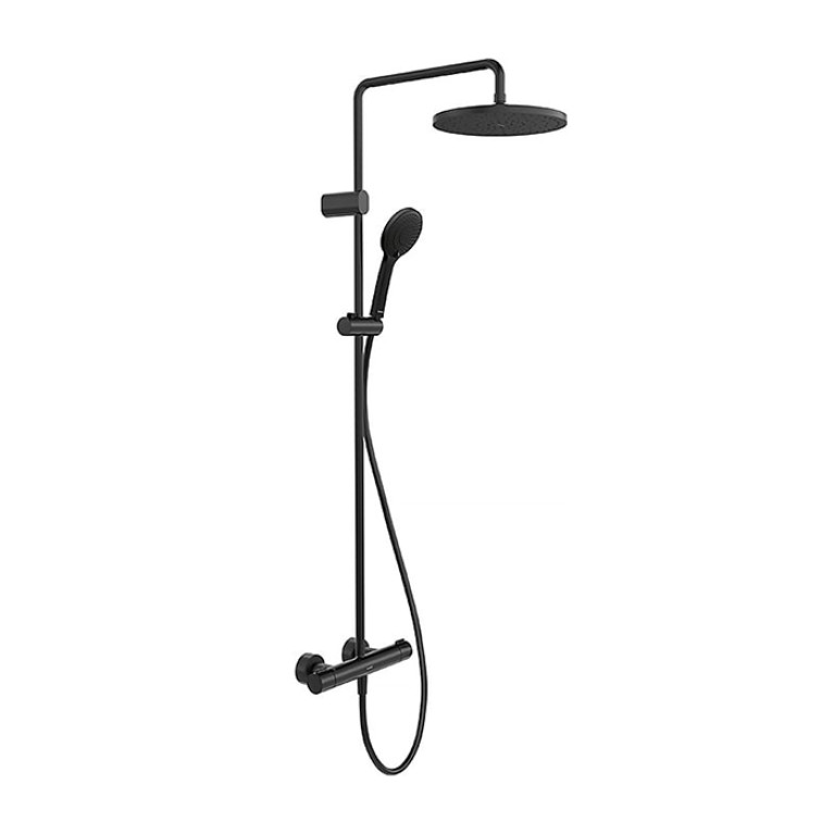 Duravit Shower Systems Душевая система в комплекте с термостатическим смесителем (чёрный матовый)