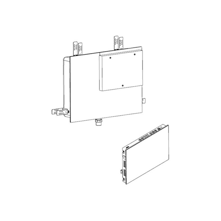 Effegibi Парогенератор 45 INSIDE Glass 3,5-4,5 м3, 4.5кВт, производительность 6,6кг/ч, со встраиваемой частью, фронт белое стекло