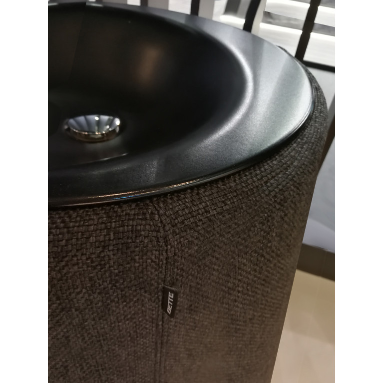 Bette Lux Oval Couture Подиум для раковины А220 с текстильной обивкой , высота 890см,  цвет угольно-черный 853