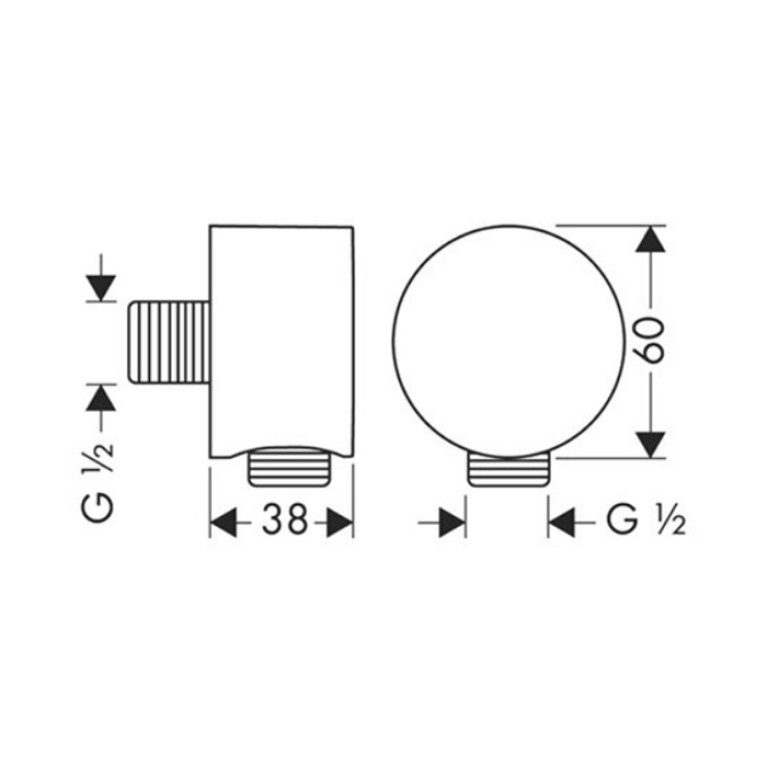 AX Starck Fixfit шланговое подсоединение, &frac12;&rsquo;, цвет: хром