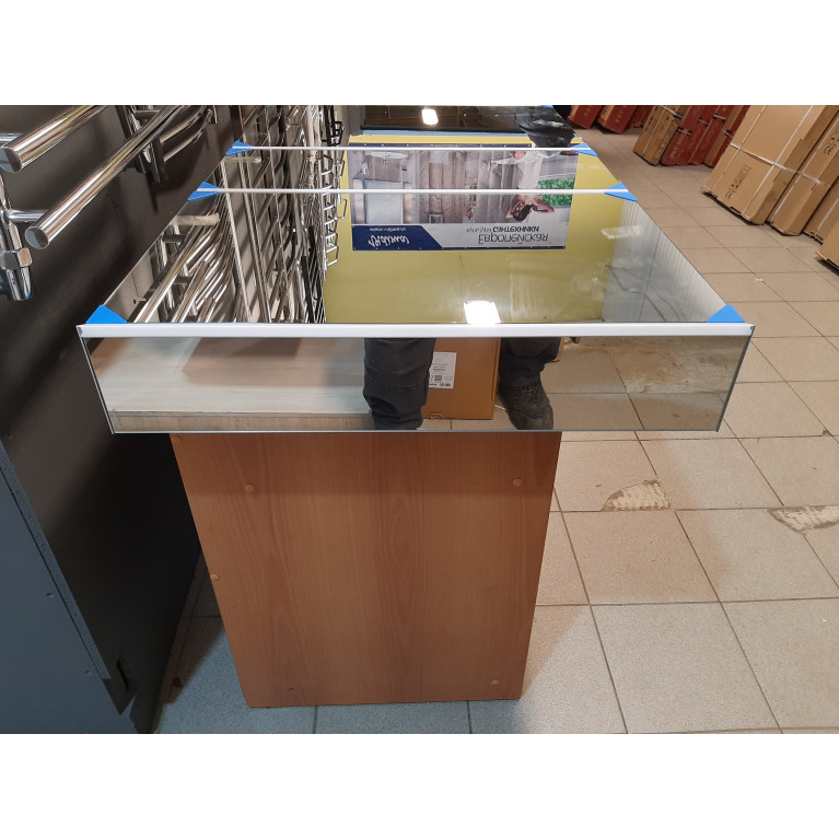 LAUFEN Frame 25 Шкаф зеркальный 1300x150x750 мм, 3 дверки с зеркалом с 2 сторон, 2 розетки, 4 эл  LED подсв.,регулир яркость, без освещения вниз