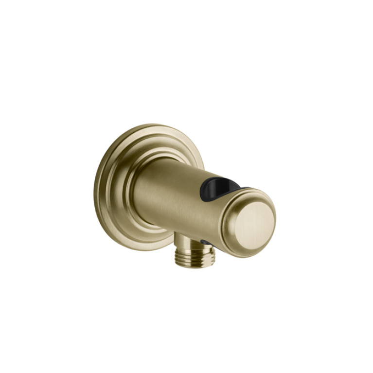 GESSI VENTI20 Подвод воды с держателем ручного душа, цвет Brushed Brass PVD
