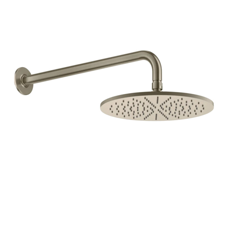 GESSI INCISO Душевая головка настенная, шарнирная на 1/2&rdquo;,  &Oslash;300мм, цвет: finox