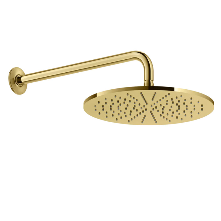GESSI INCISO Душевая головка настенная, шарнирная на 1/2&rdquo;,  &Oslash;300мм, цвет: золото