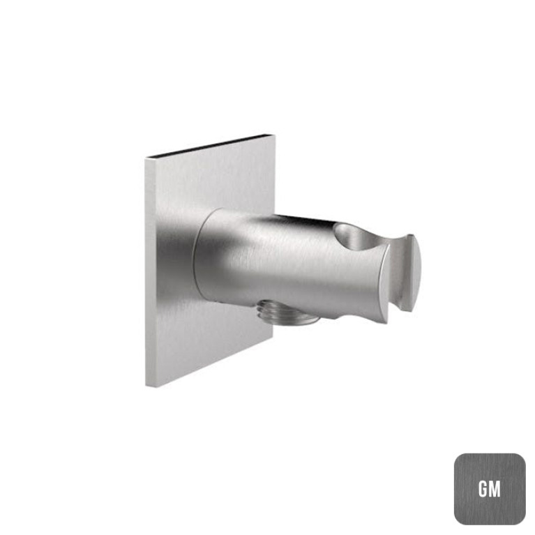 ALMAR Вывод из стены с держателем для душевой лейки, цвет Gun Metal Brushed PVD