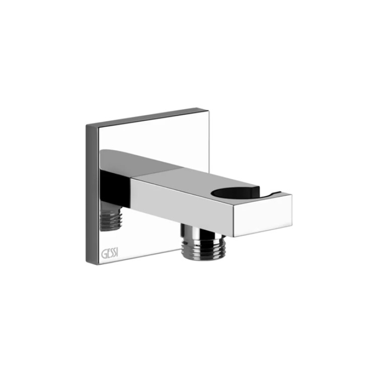 Gessi Rettangolo Вывод воды с держателем для душевой лейки, цвет: хром