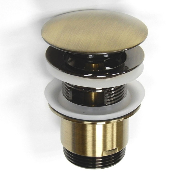 Nicolazzi Scarichi Сливной донный клапан 1&rdquo;1/4 &ldquo;clic-clac, с переливом, цвет бронза