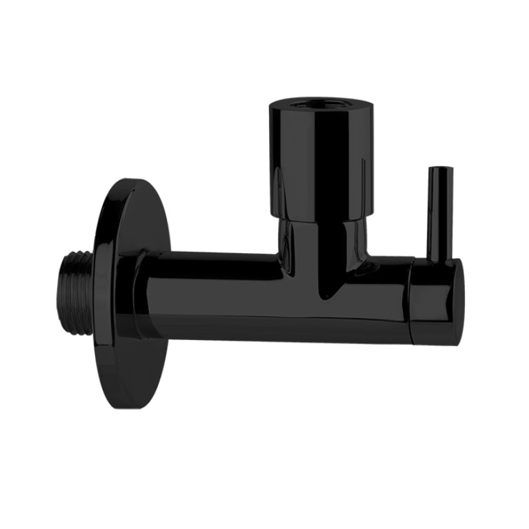 GESSI Запорный кран-фильтр для подвода воды к смесителю, круглый, цвет черный матовый