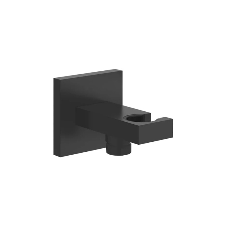 Gessi Rettangolo Вывод воды с держателем для душевой лейки, цвет: черный