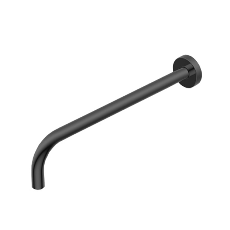 Ritmonio Shower heads Кронштейн верхнего душа L=350mm, горизонтальный, круглый, из латуни, цвет: Brushed Black Chrome