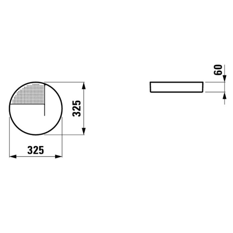 Laufen VAL Подставка круглая d=325мм, h=60мм, декоративная, цвет: белый