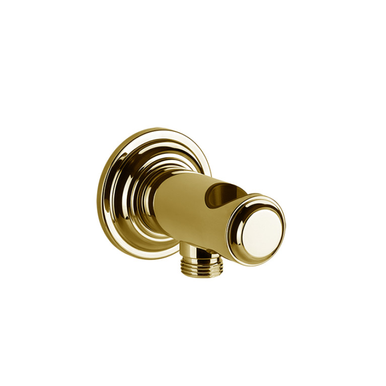 GESSI VENTI20 Подвод воды с держателем ручного душа, цвет Gold PVD
