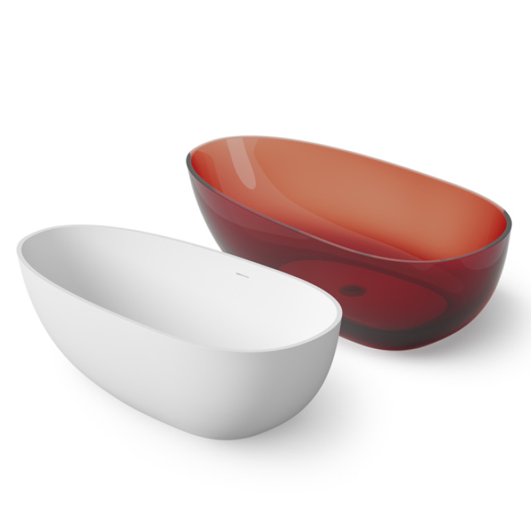 DEA DESIGN Modern Ванна отдельностоящая 160&times;80&times;h54 см, материал: Solid Surface искуственный камень, цвет: White №18