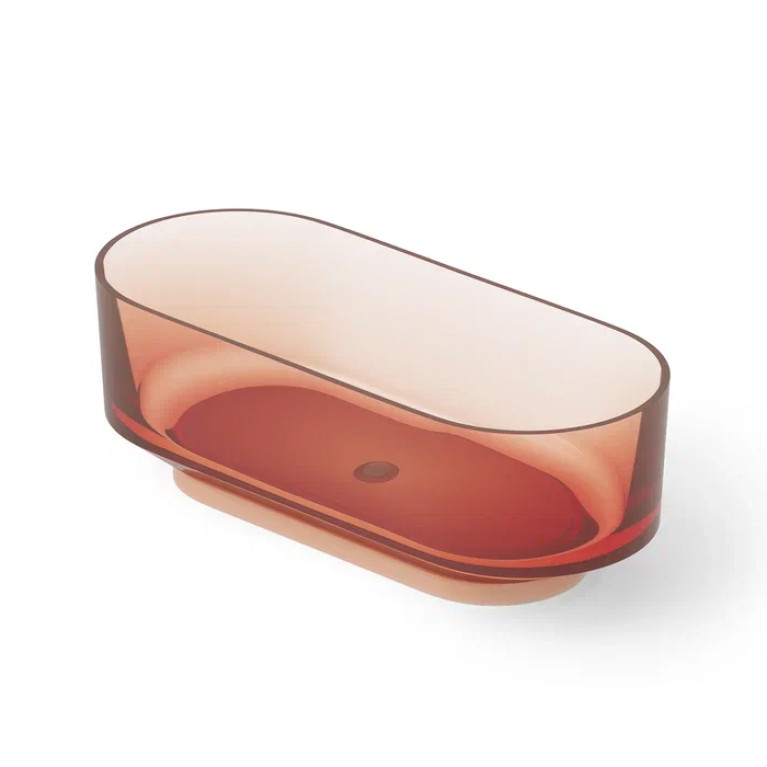DEA DESIGN Shadow Ванна отдельностоящая 170x72xh56 см, материал: Glasstech прозрачная смола, цвет: brown copper