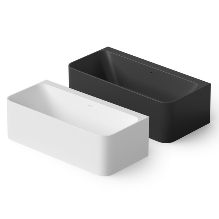 DEA DESIGN Modern Ванна отдельностоящая 160x80xh56 см, материал: Solid Surface искуственный камень, цвет: Black №16