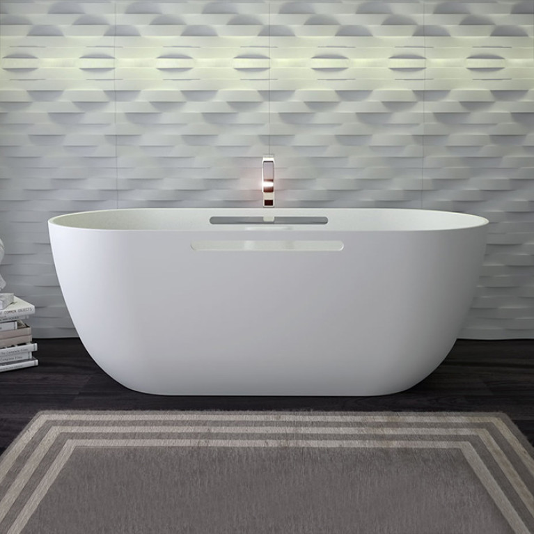 KNIEF Lotus Selected Ванна отдельност  170х75х63 см, с перелив и выпуск Click-Clack хром, с ручками, цвет: бел.матов (СПЕЦЦЕНА с наш склада!)