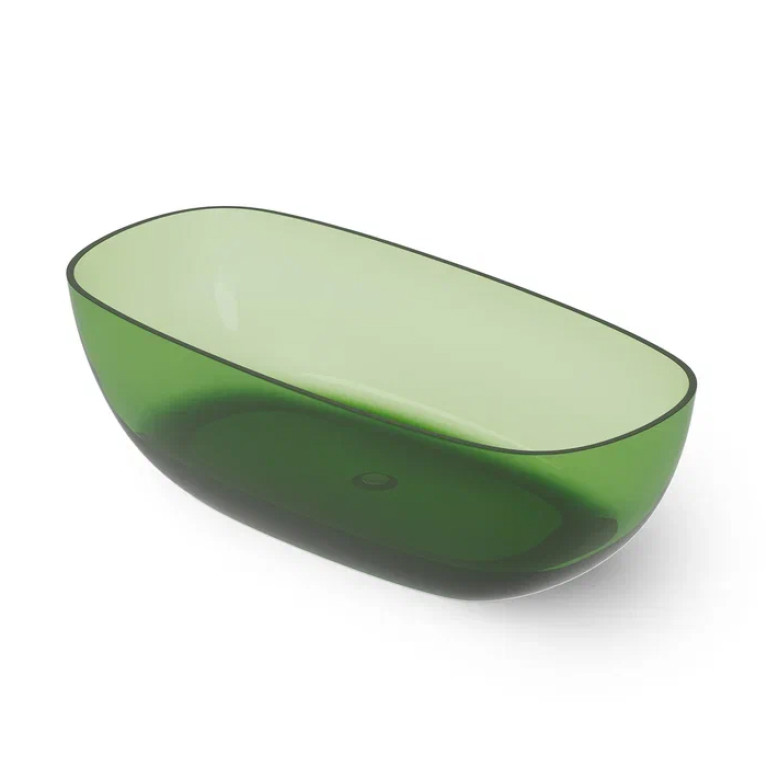 DEA DESIGN Modern Ванна отдельностоящая 180x85xh54 см, материал: Glasstech прозрачная смола, цвет: Emerald R3