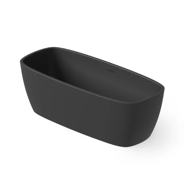 DEA DESIGN Soul Ванна отдельностоящая 170x72xh56 см, материал: Solid Surface искуственный камень, цвет: Black №16