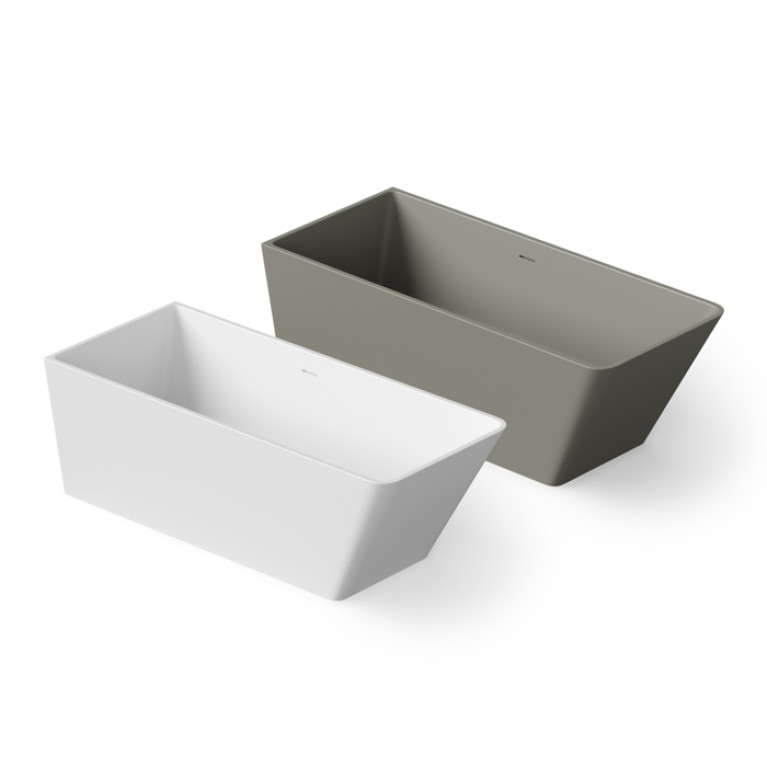 DEA DESIGN Soul Ванна отдельностоящая 170x73xh60 см, материал: Solid Surface искуственный камень, цвет: White №18