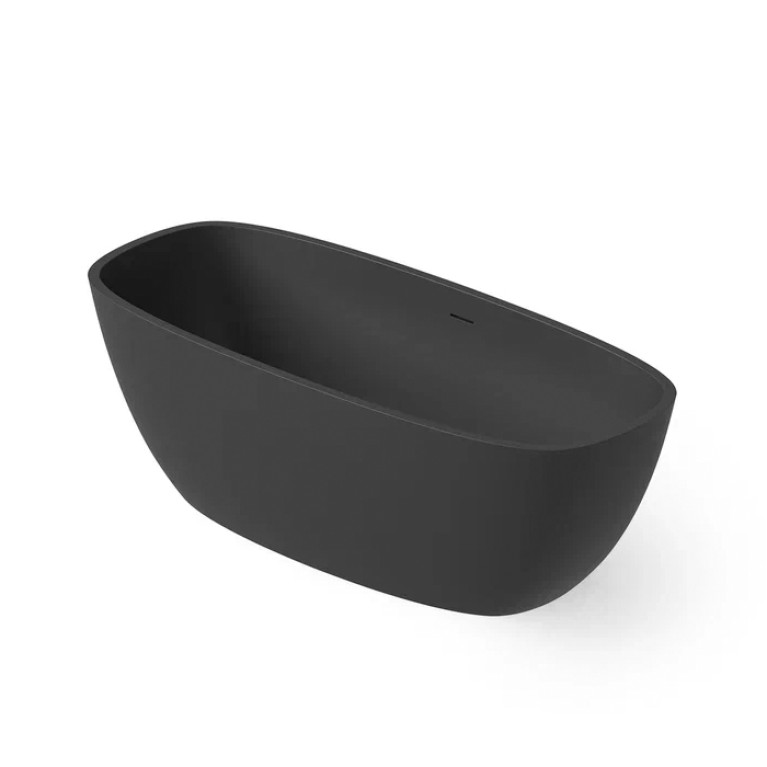 DEA DESIGN Soul Ванна отдельностоящая 170x72xh56 см, материал: Solid Surface искуственный камень, цвет: Black №16