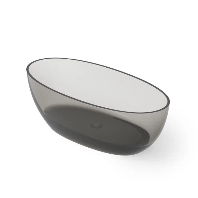 DEA DESIGN Nature Ванна отдельностоящая 170x80xh55 см, материал: Glasstech прозрачная смола, цвет: Smoky Black R4