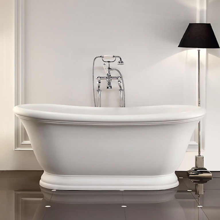 Devon Aurora Ванна свободностоящая 171x87/5xh70,5cм, донный клапан с крышкой из White Tec Plus, сифон, цвет: белый (Снято с пр-ва)