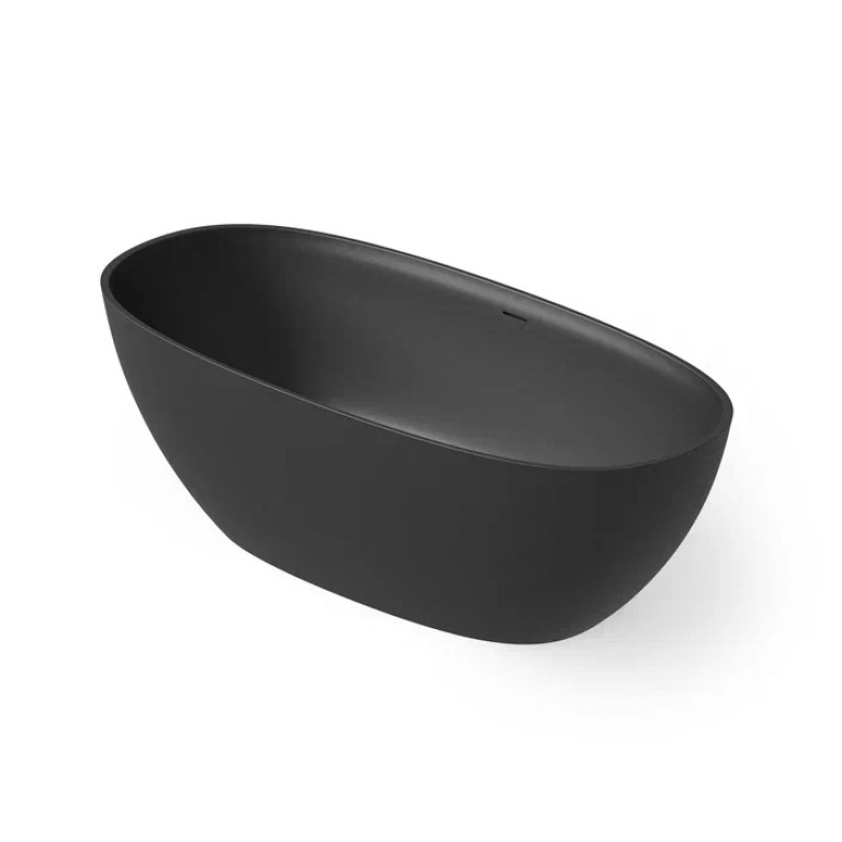 DEA DESIGN Edge Ванна отдельностоящая 160x76xh56 см, материал: Solid Surface искуственный камень, цвет: Black №16
