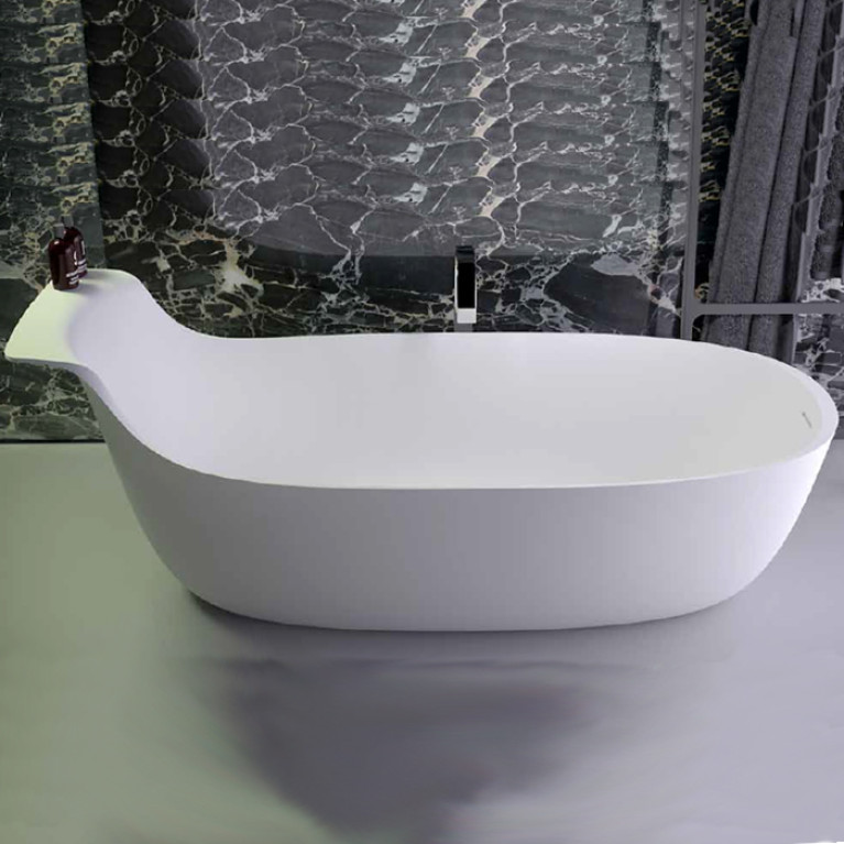 KNIEF Prime Selected ванна отдельностоящая овальная 195х85xh75/50 cm, со  слив переливом , цвет белый матовый