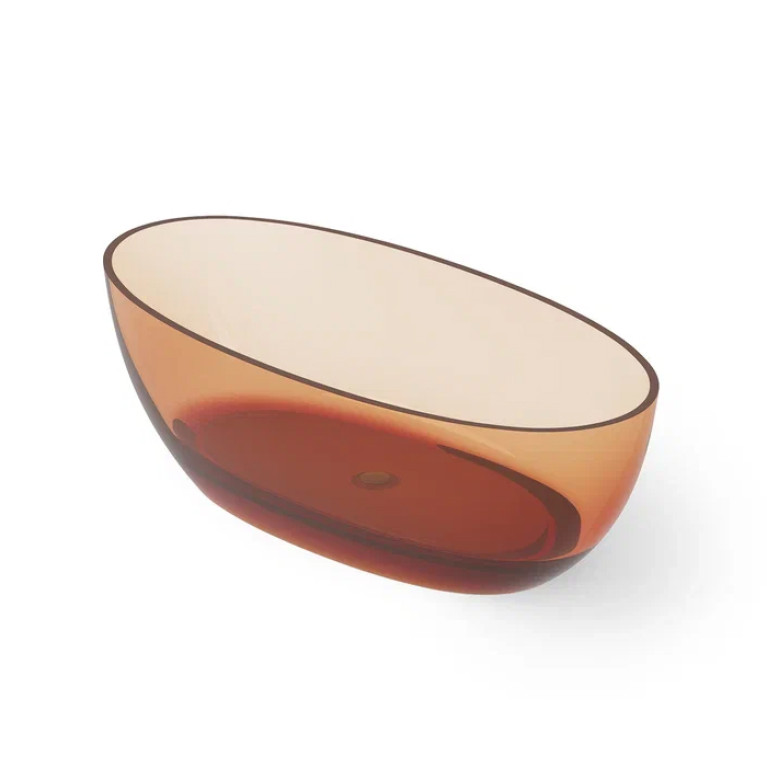 DEA DESIGN Nature Ванна отдельностоящая 170x80xh55 см, материал: Glasstech прозрачная смола, цвет: Sunset R1