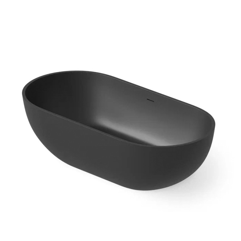 DEA DESIGN Shadow Ванна отдельностоящая 178x88xh52 см, материал: Solid Surface искуственный камень, цвет: Black №16
