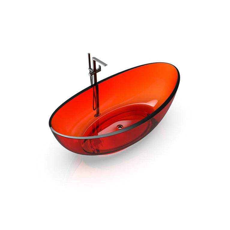 Knief Oval Shape Ванна отдельностоящая из полимерного материала 180х93x56 см, цвет Jaspis # 070