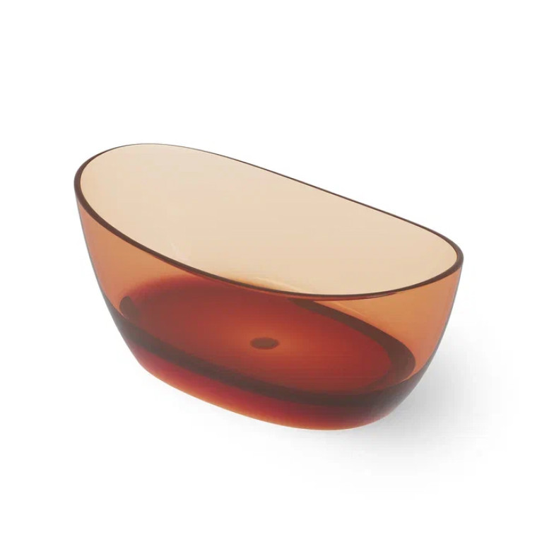DEA DESIGN Elegant Ванна отдельностоящая 163x85xh64 см, материал: Glasstech прозрачная смола, цвет: Sunset R1