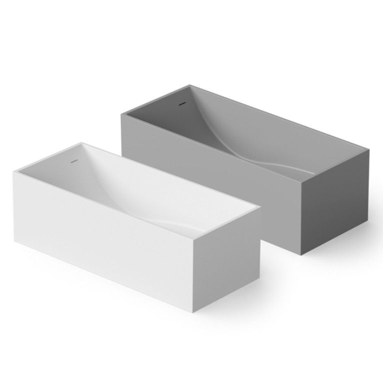 DEA DESIGN Modern Ванна отдельностоящая 180x76xh58 см, материал: Solid Surface искуственный камень, цвет: White №18