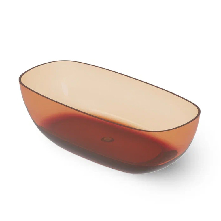 DEA DESIGN Modern Ванна отдельностоящая 150&times;76&times;h54 см, материал: Glasstech прозрачная смола, цвет: Sunset R1
