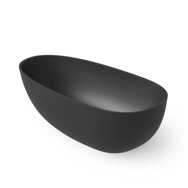 DEA DESIGN Modern Ванна отдельностоящая 160&times;80&times;h54 см, материал: Solid Surface искуственный камень, цвет: Black №16