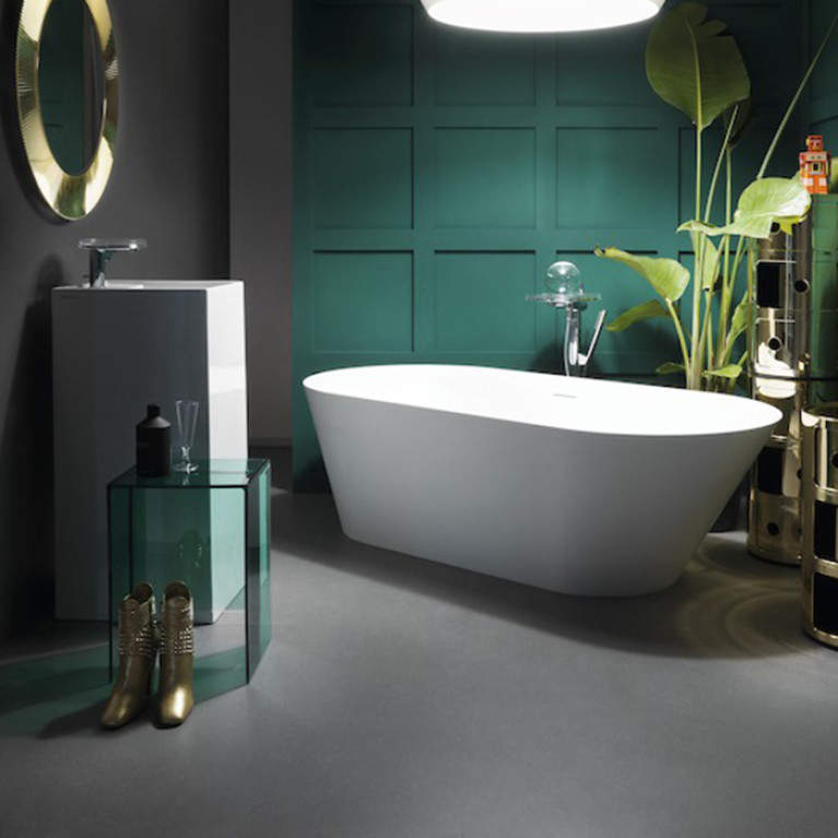 Laufen Kartell Ванна 1715x815x450мм, свободностоящая, с слив-переливом,  материал: композит Sentec, цвет: белый (СПЕЦЦЕНА с нашего склада!)