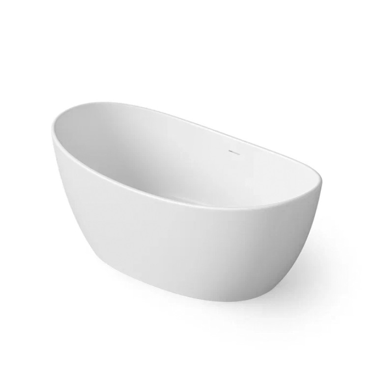 DEA DESIGN Elegant Ванна отдельностоящая 163x85xh64 см, материал: Solid Surface искуственный камень, цвет: White №18